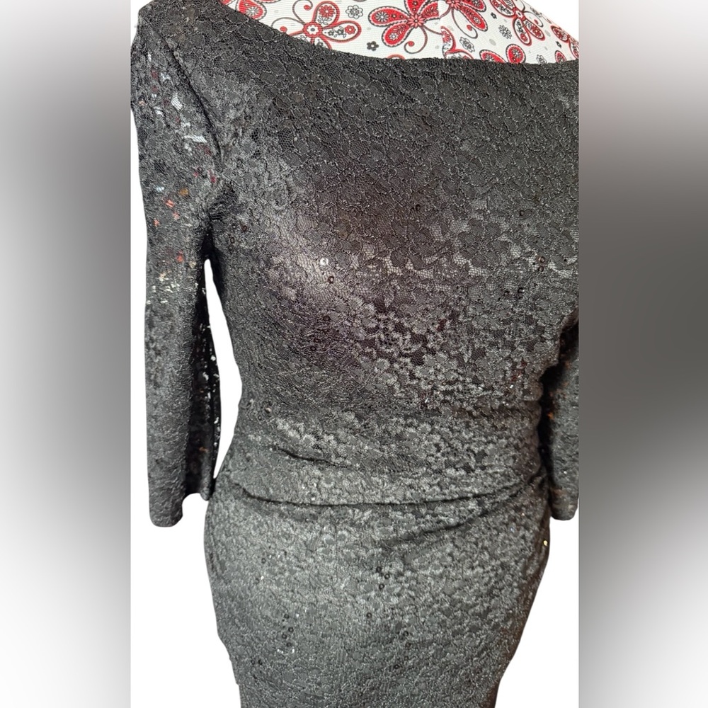 Le Chateau Black Lace Dress L